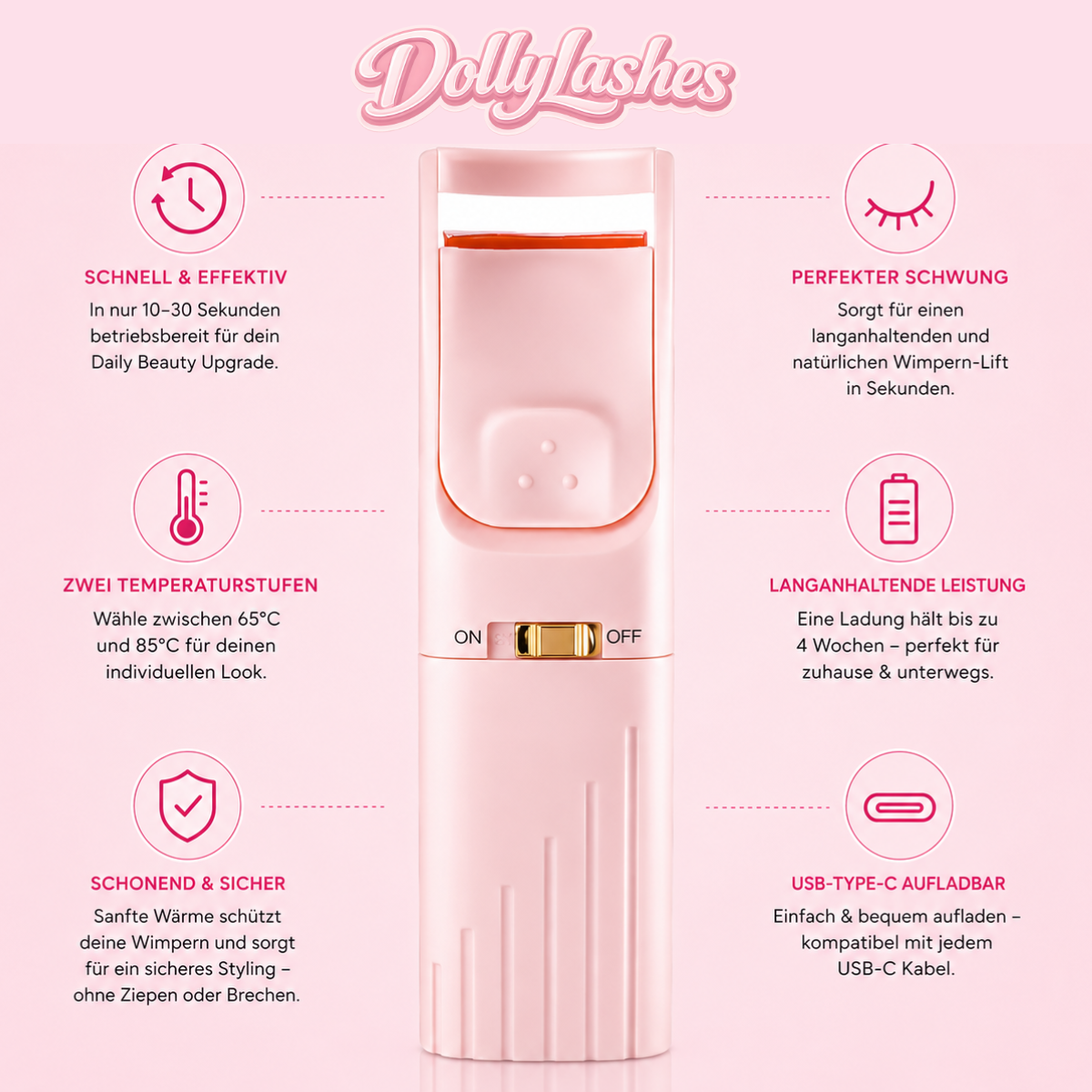 DollyHeat Lash Curler